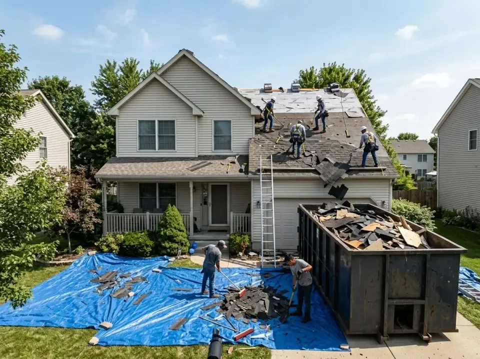 roof-replacement-debris-remova-004 — frequently asked questions, Cheapest Dumpster Rentals in New Chicago, IN
